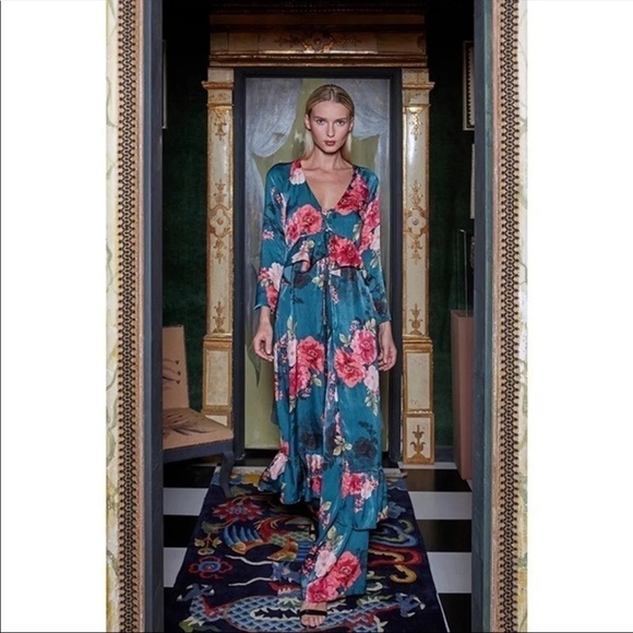 MISA LOS ANGELES FLORAL MORGAN ROBE - Picture 1 of 8